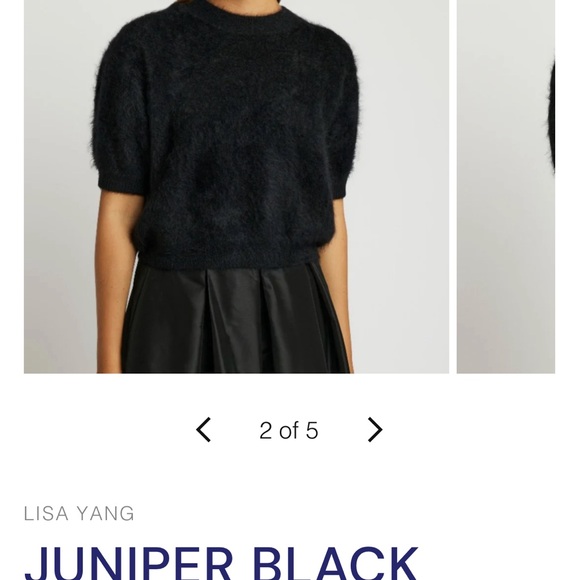 Black Designer Cashmere Embellished Sweater size M - Picture 3 of 4